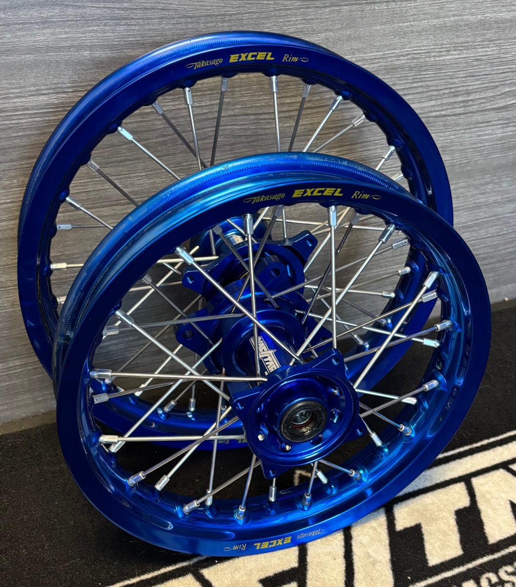 YZ250X YAMAHA D.I.D スポークホイール 青 日本製 2018-2026 Yamaha YZ65 CUSTOM Wheel Set - Blue EXCEL Rims – NACSTARUSA