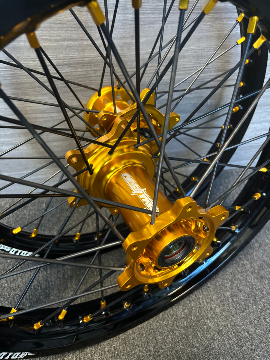 YZ250F YZ450F D.I.D 強リム 2014-2026 Yamaha YZ250F YZ450F Custom Wheel Set - Blue/Black - DID