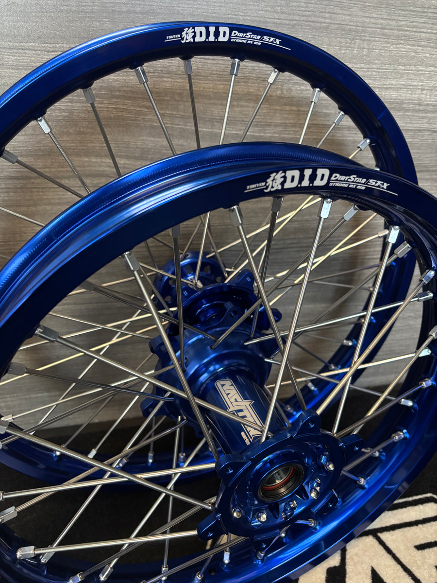 2014-2026 Yamaha YZ250F YZ450F Custom Wheel Set - Blue/Blue - DID
