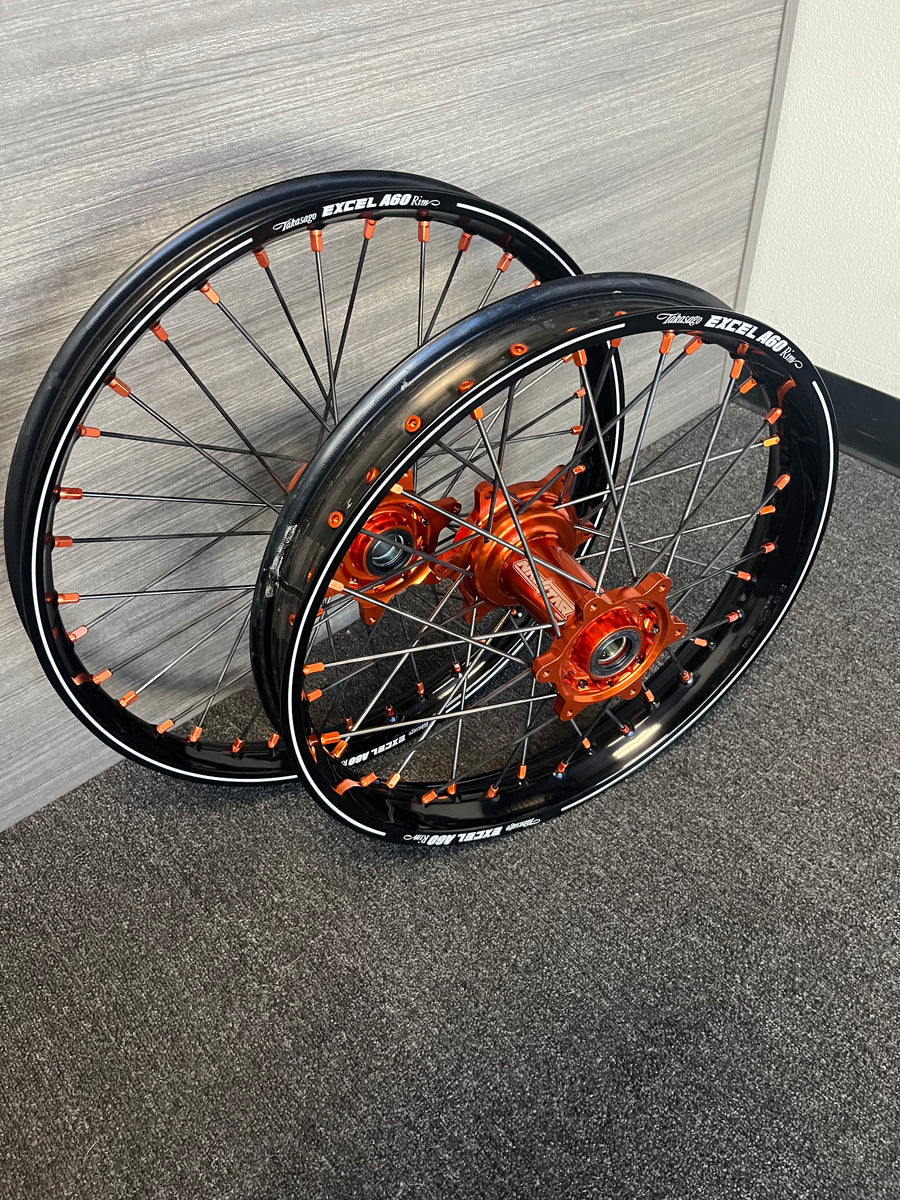 2003-2026 KTM/Husky/GasGas 125-450 Custom Wheel Set - Orange/Black