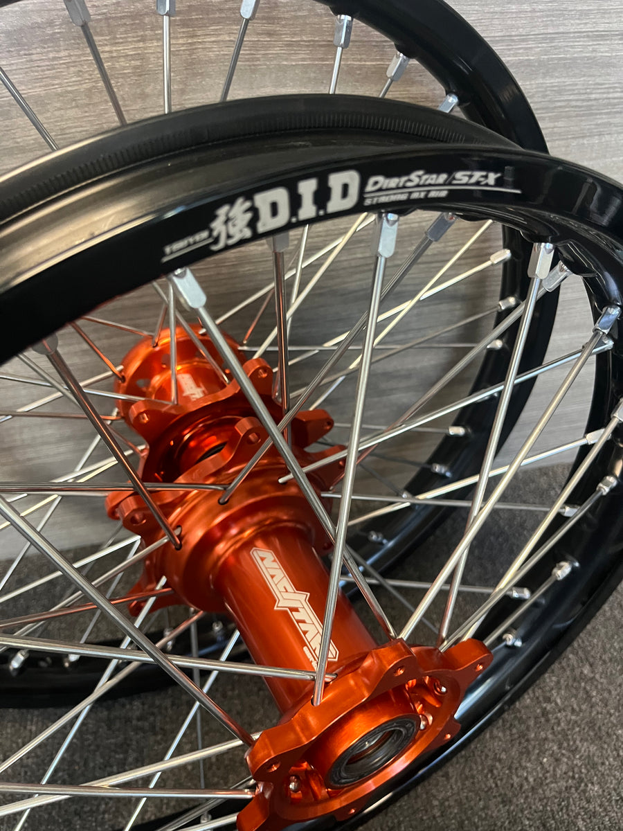 2003-2026 KTM 125-450 Custom Wheel Set - Orange/Black - DID STX