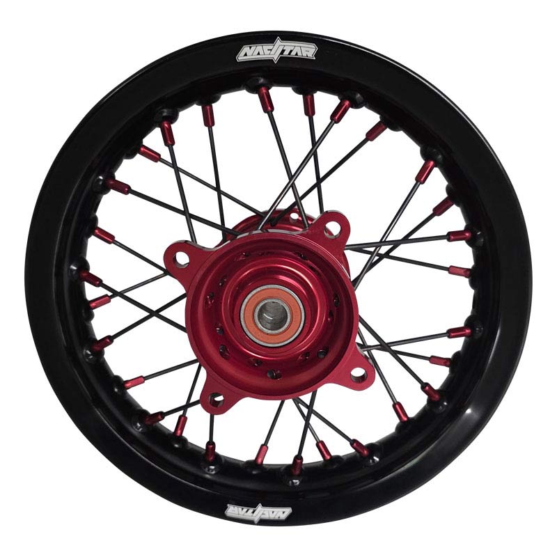 2021-2026 GasGas MC50 / MC-E5 Wheel Set Red/Black - Black Spokes