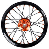 2015-2024 KTM SX50 / SX-E5 Wheel Set Orange/Black - Black Spokes