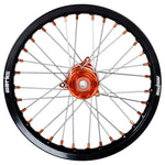 2015-2024 KTM SX50 / SX-E5 Wheel Set Orange/Black - Silver Spokes
