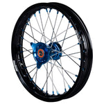 2017-2024 Husqvarna TC65 Wheel Set Blue/Black - Silver Spokes
