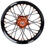 2016-2024 KTM SX65 Wheel Set Orange/Black - Black Spokes