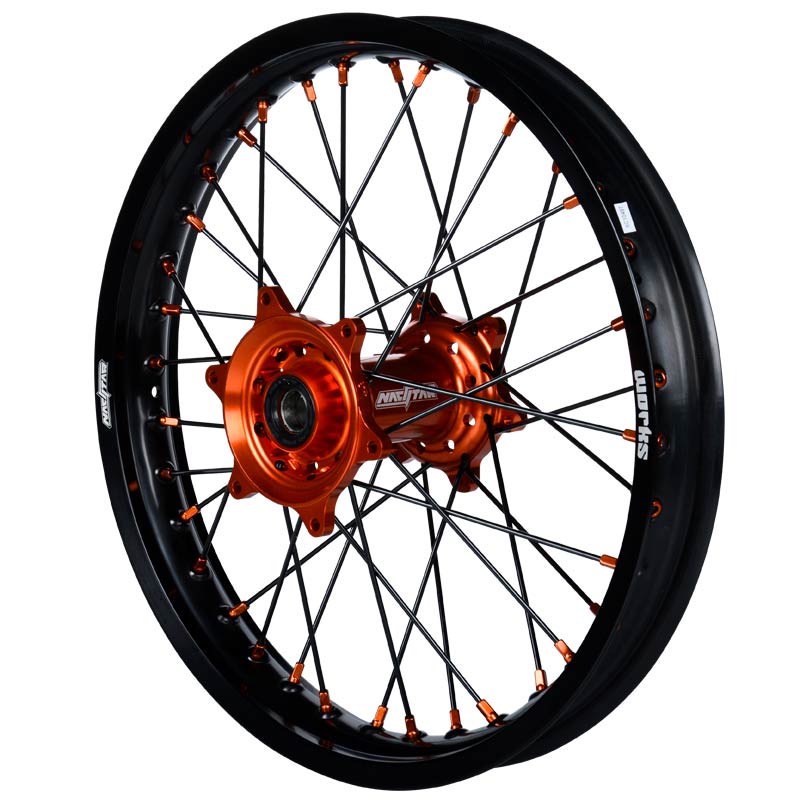 2003-2026 KTM SX125-450 Wheel Set Orange/Black - Black Spokes