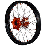 2003-2024 KTM SX125-450 Wheel Set Orange/Black - Silver Spokes