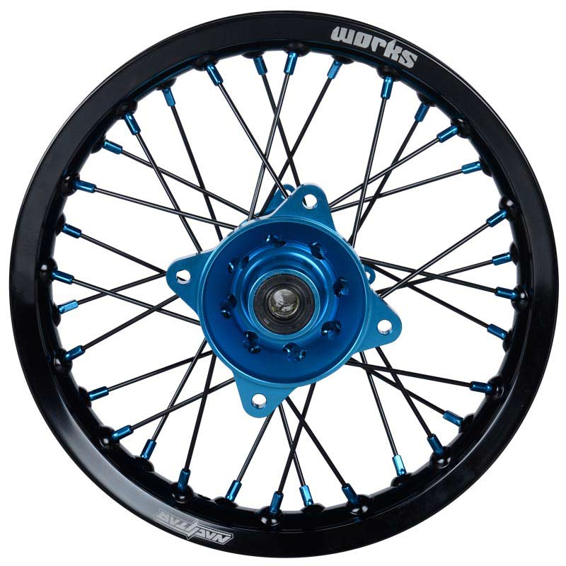 2018-2025 Yamaha YZ65 Wheel Set Blue/Black - Black Spokes