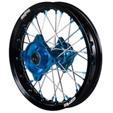2018-2024 Yamaha YZ65 Wheel Set Blue/Black - Silver Spokes