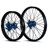 2014-2024 Husqvarna TC125-450 Wheel Set Blue/Black - Black Spokes