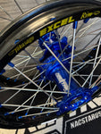 2003-2025 KTM/Husky/GasGas 125-450 Custom Wheel Set - Blue/Black - Blue Nipples - Excel Rims