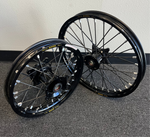 2021-2024 KTM/Husky/GasGas 85 Custom Wheel Set Black - Silver Nipples - Excel Rims