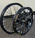 2021-2024 KTM/Husky/GasGas 85 Custom Wheel Set Black - Silver Nipples - Excel Rims