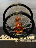 2025-2026 KTM/Husky/GasGas 85 Custom Wheel Set Orange/Black - Excel Rims