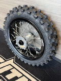 2015-2027 KTM/Husky/GasGas 50 Front Wheel 10" - W/ DUNLOP MX34 TIRE - SILVER/BLACK