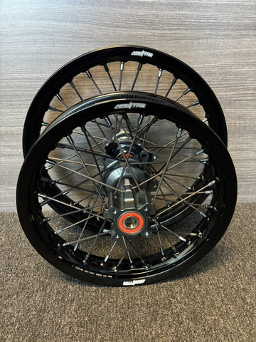 2016-2024 KTM/Husky/GasGas 65 Wheel Set Gun Metal/Black - Black Spokes