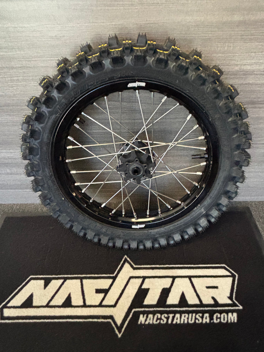 Surron Light Bee Rear Wheel 16 W Dunlop MX34 Tire Black Silver surron-light-bee-rear-wheel-16-w-dunlop-mx34-tire-black-silver