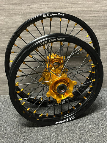 2021-2024 KTM/Husky/GasGas MC85 Custom Wheel Set Gold/Black - DID Dirtstar