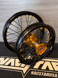2025-2026 KTM/Husky/GasGas 65 Wheel Set Gold/Black - Black Spokes