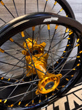 2002-2026 Yamaha YZ85 / Suzuki RM85 Wheel Set Gold/Black - Black Spokes