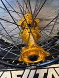 Surron ultra bee wheels in gold and black size 18" rear and 21" Front