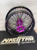 2003-2026 KTM 125-450 Custom Wheel Set - Purple/Black - Black Spokes - Excel Takasago Rims