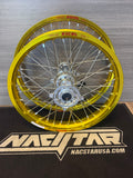 2007-2026 Suzuki RMZ250 / RMZ450 Custom Wheel Set Silver/Yellow - Yellow Excel Rims