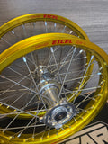 2007-2026 Suzuki RMZ250 / RMZ450 Custom Wheel Set Silver/Yellow - Yellow Excel Rims