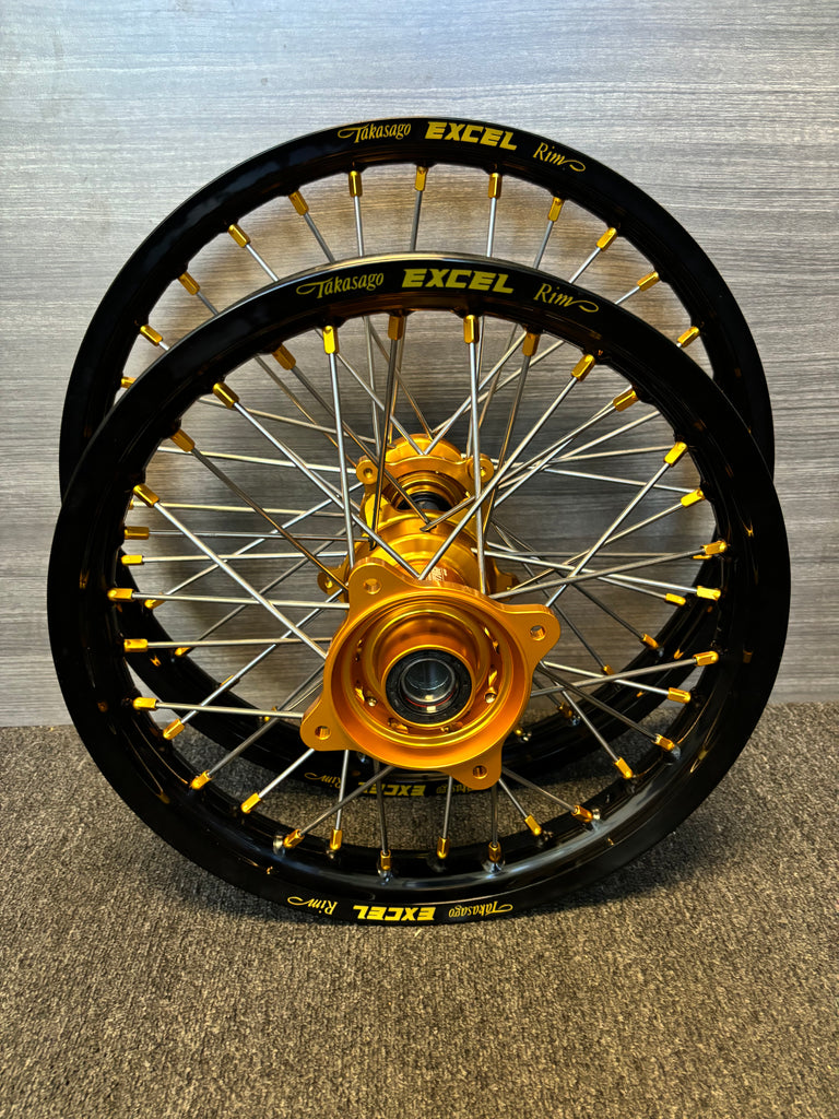 2021-2024 KTM/Husky/GasGas 85 Custom Wheel Set Gold/Black - Excel Rims ...