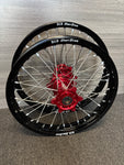 2021-2025 GasGas 125-450 Custom Wheel Set - Red/Black - DID Dirt Star Rims