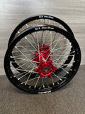 2021-2025 GasGas 125-450 Custom Wheel Set - Red/Black - DID Dirt Star Rims