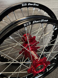 2021-2025 GasGas 125-450 Custom Wheel Set - Red/Black - DID Dirt Star Rims
