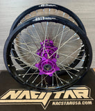 2003-2026 KTM/Husky/GasGas 125-450 Custom Wheel Set - Purple/Black - DID STX Rims