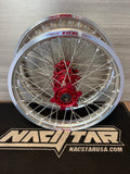 Stark Varg - Nacstar Works Custom Wheel Set - Red/Silver - Excel Takasago Rims