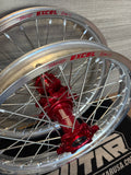 Stark Varg - Nacstar Works Custom Wheel Set - Red/Silver - Excel Takasago Rims