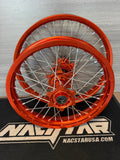 2003-2026 KTM 125-450  Wheel Set Orange - Silver Spokes - 18/21" - BLEMISH