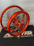 2003-2026 KTM 125-450  Wheel Set Orange - Silver Spokes - 18/21" - BLEMISH