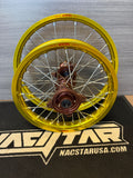 2002-2026 Yamaha YZ85 / Suzuki RM85 CUSTOM Wheel Set - Magnesium/Yellow - EXCEL Rims
