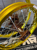 2002-2026 Yamaha YZ85 / Suzuki RM85 CUSTOM Wheel Set - Magnesium/Yellow - EXCEL Rims