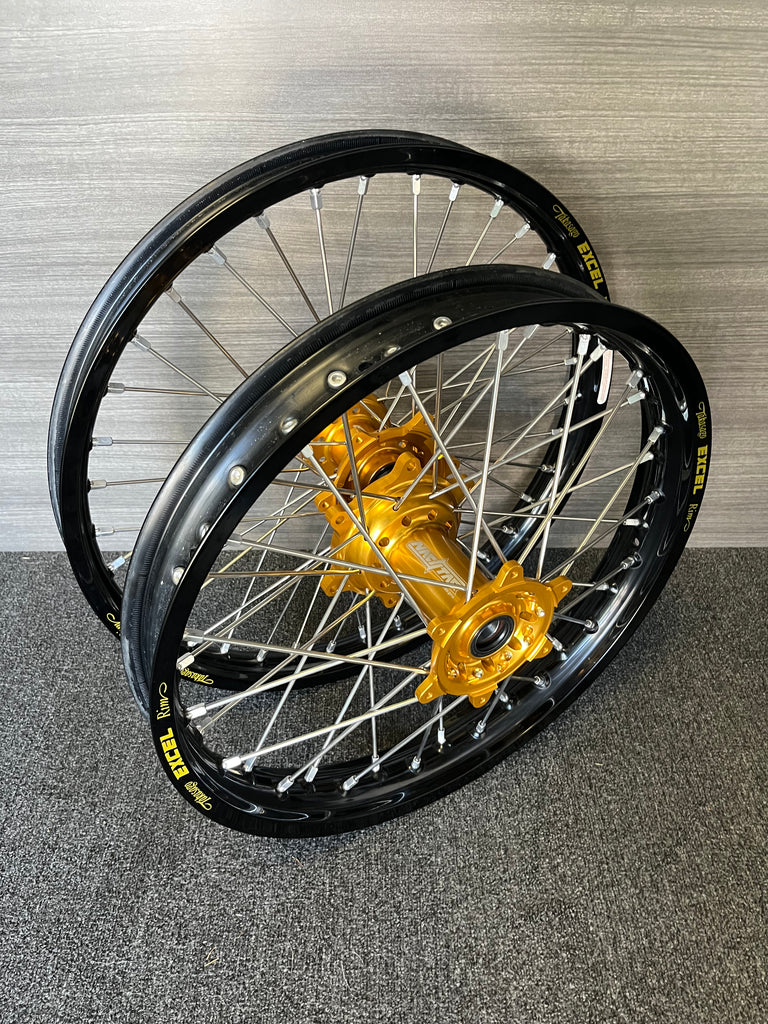 YAMAHA YZ250 C/D/E/F '76–'79 Aluminum Gold Rims – Front 21” & Rear 18” Set