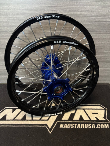 2025 KTM/Husky/GasGas Supermini Custom Wheel Set Blue/Black - DID Dirtstar Rims