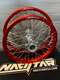 2003-2025 KTM 125-450 Custom Wheel Set - Orange/Silver - DID STX Rims