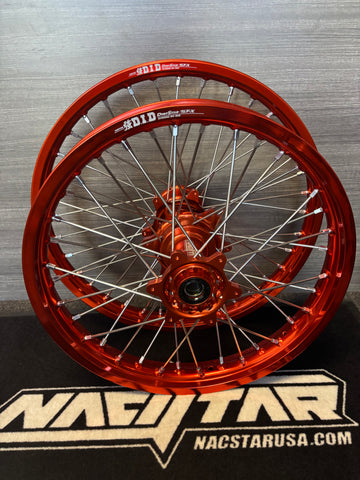 2003-2025 KTM 125-450 Custom Wheel Set - Orange/Orange - DID STX Rims