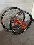 Stark Varg - Nacstar Works Custom Wheel Set - Orange/Black - Black Spokes - Excel A60