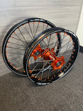 Stark Varg - Nacstar Works Custom Wheel Set - Orange/Black - Black Spokes - Excel A60
