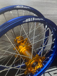 2014-2025 YAMAHA YZ250F YZ450F Custom Wheel Set - Gold/Blue - DID STX Rims