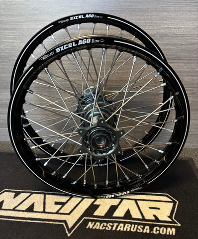 2003-2025 KTM/Husky/GasGas 125-450 Custom Wheel Set - Gun Metal/Black - Excel A60