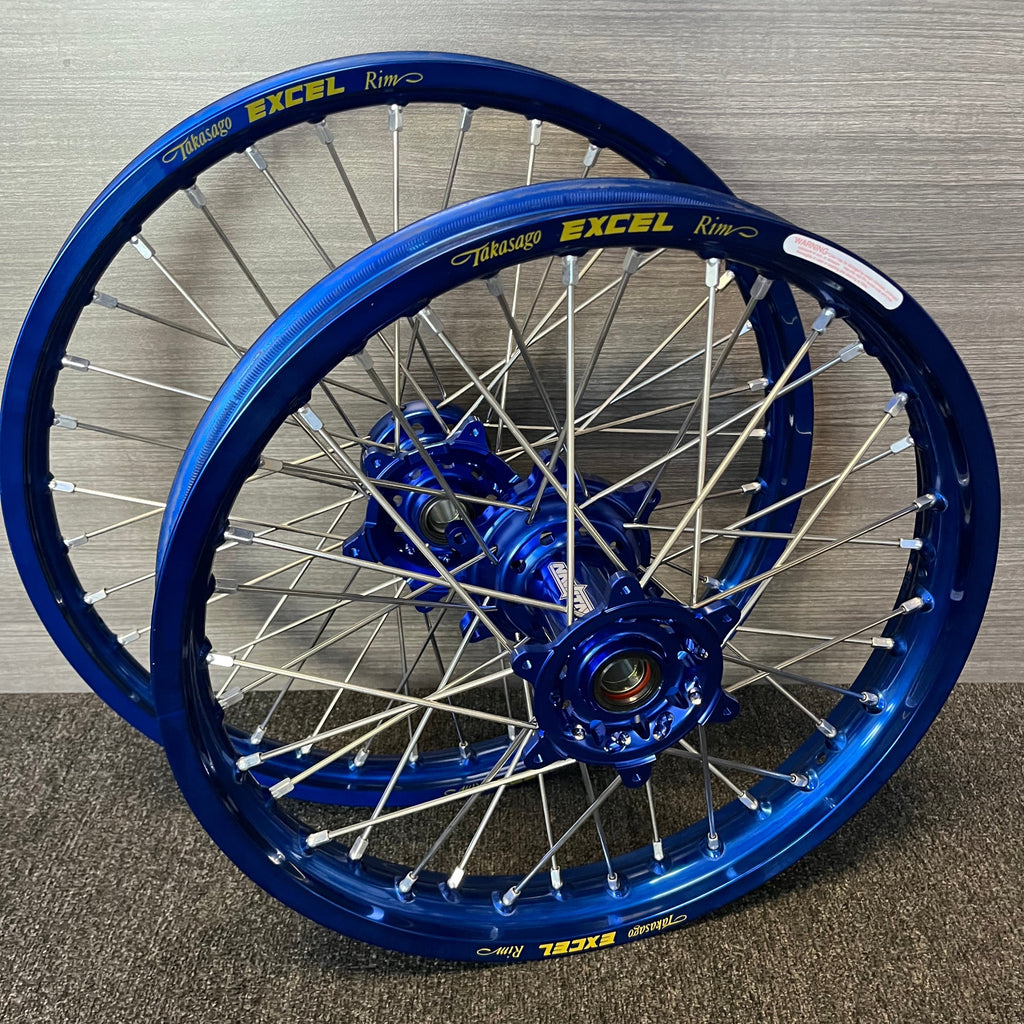 20022025 Yamaha YZ85 CUSTOM Wheel Set Blue EXCEL Rims NACSTARUSA