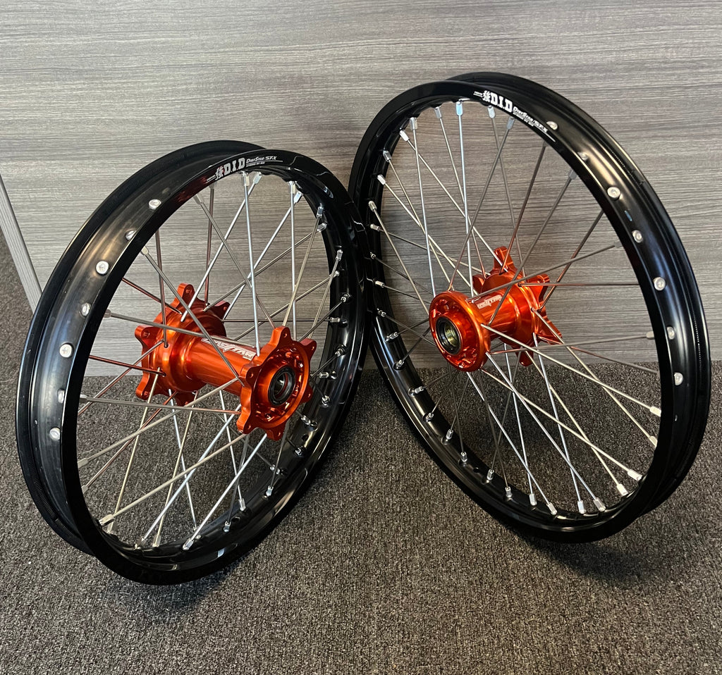 Did Motorcycle Rims 2003-2026 KTM 125-450 Custom Wheel Set - Orange/Black - DID STX Rims ...